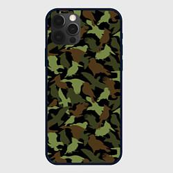Чехол iPhone 12 Pro Max Разные птицы - камуфляж