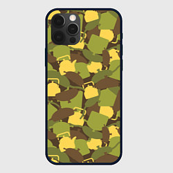 Чехол для iPhone 12 Pro Max Кухонная посуда - камуфляж, цвет: 3D-черный