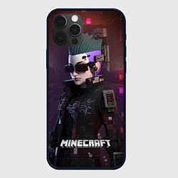 Чехол для iPhone 12 Pro Max Minecraft matrix woman, цвет: 3D-черный
