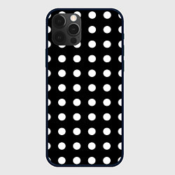 Чехол iPhone 12 Pro Max Белый горошек