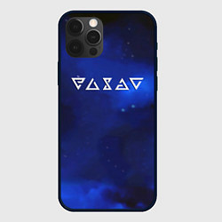 Чехол iPhone 12 Pro Max Ведьмак лого космос