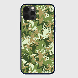 Чехол для iPhone 12 Pro Max Лягушата камуфляж, цвет: 3D-черный
