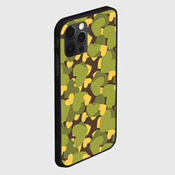 Чехол для iPhone 12 Pro Max Сердечки - камуфляж, цвет: 3D-черный — фото 2