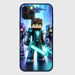 Чехол для iPhone 12 Pro Max Minecraft - characters ai art, цвет: 3D-черный