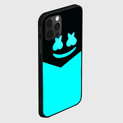 Чехол для iPhone 12 Pro Max Marshmello dj geometry, цвет: 3D-черный — фото 2