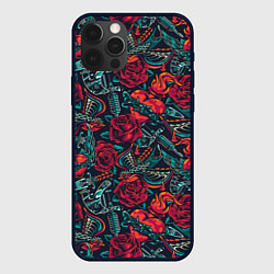 Чехол iPhone 12 Pro Max Старинные флэш татуировки
