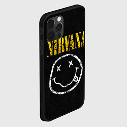 Чехол для iPhone 12 Pro Max Джинсовка с nirvana, цвет: 3D-черный — фото 2