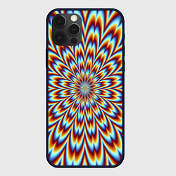 Чехол iPhone 12 Pro Max Оптическая иллюзия в виде цветка