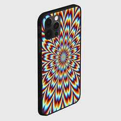 Чехол для iPhone 12 Pro Max Оптическая иллюзия в виде цветка, цвет: 3D-черный — фото 2