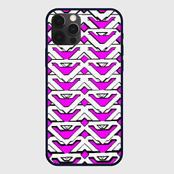 Чехол iPhone 12 Pro Max Бело-розовый узор