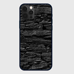 Чехол iPhone 12 Pro Max Графитовый черный камень