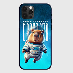 Чехол для iPhone 12 Pro Max Space capybara, цвет: 3D-черный