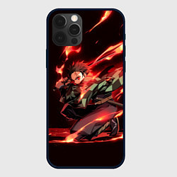 Чехол iPhone 12 Pro Max Тандзиро пламя