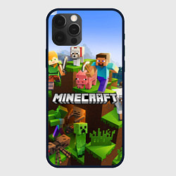 Чехол iPhone 12 Pro Max Minecraft pixel world