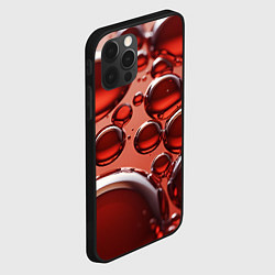 Чехол для iPhone 12 Pro Max Крупные красные капли, цвет: 3D-черный — фото 2