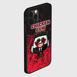 Чехол для iPhone 12 Pro Max Chicken gun clown, цвет: 3D-черный — фото 2