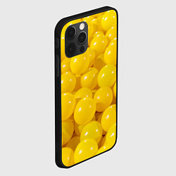 Чехол для iPhone 12 Pro Max Желтые шарики, цвет: 3D-черный — фото 2