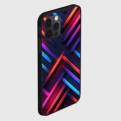 Чехол для iPhone 12 Pro Max Неоновый узор пластины, цвет: 3D-черный — фото 2