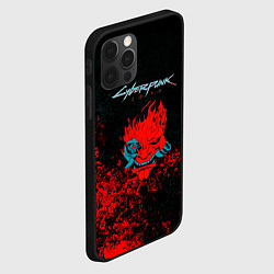 Чехол для iPhone 12 Pro Max Cyberpunk 2077 брызги красок, цвет: 3D-черный — фото 2