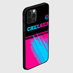 Чехол для iPhone 12 Pro Max Chelsea - neon gradient посередине, цвет: 3D-черный — фото 2