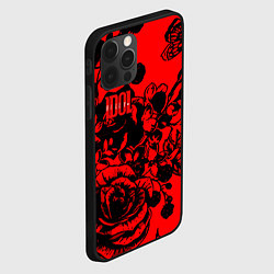 Чехол для iPhone 12 Pro Max Билли Айдол rock rose band, цвет: 3D-черный — фото 2