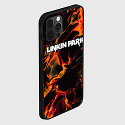 Чехол для iPhone 12 Pro Max Linkin Park red lava, цвет: 3D-черный — фото 2