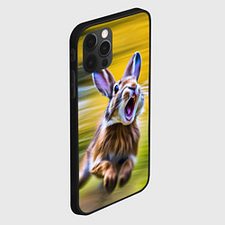 Чехол для iPhone 12 Pro Max Крик бегущего зайца, цвет: 3D-черный — фото 2