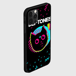 Чехол для iPhone 12 Pro Max Deftones - rock star cat, цвет: 3D-черный — фото 2