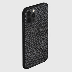 Чехол для iPhone 12 Pro Max Текстура змеиная кожа, цвет: 3D-черный — фото 2