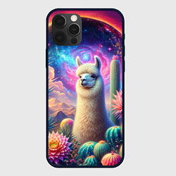 Чехол iPhone 12 Pro Max Альпака в кактусах и портал