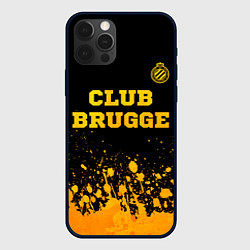 Чехол iPhone 12 Pro Max Club Brugge - gold gradient посередине