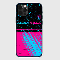 Чехол для iPhone 12 Pro Max Aston Villa - neon gradient посередине, цвет: 3D-черный