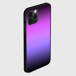 Чехол для iPhone 12 Pro Max Градиент чёрно-сиреневый, цвет: 3D-черный — фото 2