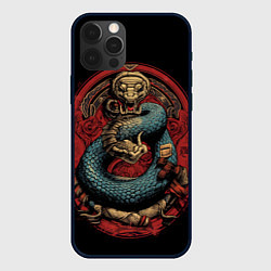 Чехол для iPhone 12 Pro Max Боевой дракон Муай-тай, цвет: 3D-черный