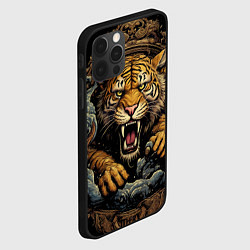 Чехол для iPhone 12 Pro Max Тигр в стойке тайский бокс, цвет: 3D-черный — фото 2