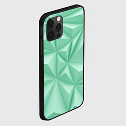 Чехол для iPhone 12 Pro Max Объемные пирамидки, цвет: 3D-черный — фото 2