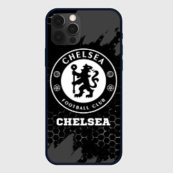 Чехол iPhone 12 Pro Max Chelsea sport на темном фоне