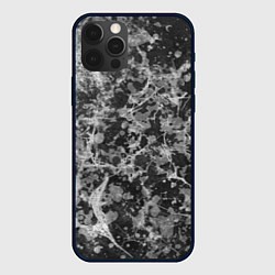 Чехол для iPhone 12 Pro Max Абстракция - серый антрацит, цвет: 3D-черный