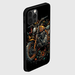 Чехол для iPhone 12 Pro Max Мотоцикл абстракции, цвет: 3D-черный — фото 2