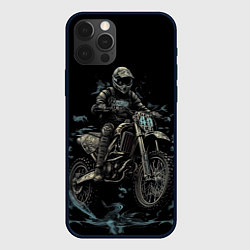Чехол для iPhone 12 Pro Max Мото темный стиль, цвет: 3D-черный