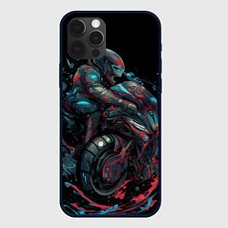Чехол для iPhone 12 Pro Max Мотоцикл будущего в стиле киберпанк, цвет: 3D-черный