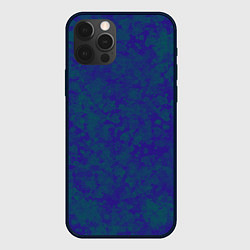 Чехол для iPhone 12 Pro Max Камуфляж синий с зелеными пятнами, цвет: 3D-черный