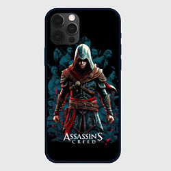 Чехол iPhone 12 Pro Max Assassins creed черный фон