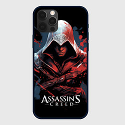 Чехол iPhone 12 Pro Max Assassins creed красная краска