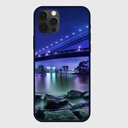 Чехол для iPhone 12 Pro Max Вечерняя Америка - мост, цвет: 3D-черный