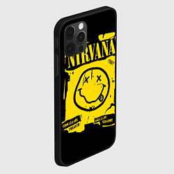 Чехол для iPhone 12 Pro Max Nirvana - смайлик, цвет: 3D-черный — фото 2