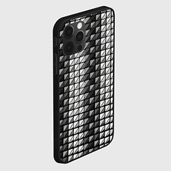 Чехол для iPhone 12 Pro Max Чёрно-белые квадраты, цвет: 3D-черный — фото 2