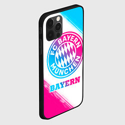 Чехол для iPhone 12 Pro Max Bayern neon gradient style, цвет: 3D-черный — фото 2