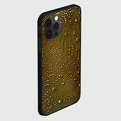 Чехол для iPhone 12 Pro Max Золотые камушки, цвет: 3D-черный — фото 2