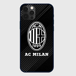 Чехол iPhone 12 Pro Max AC Milan sport на темном фоне